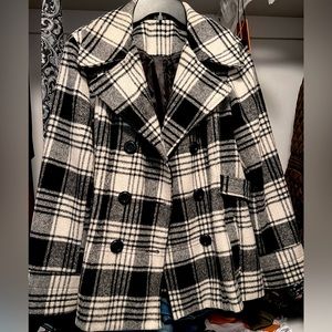 Black & White Peacoat